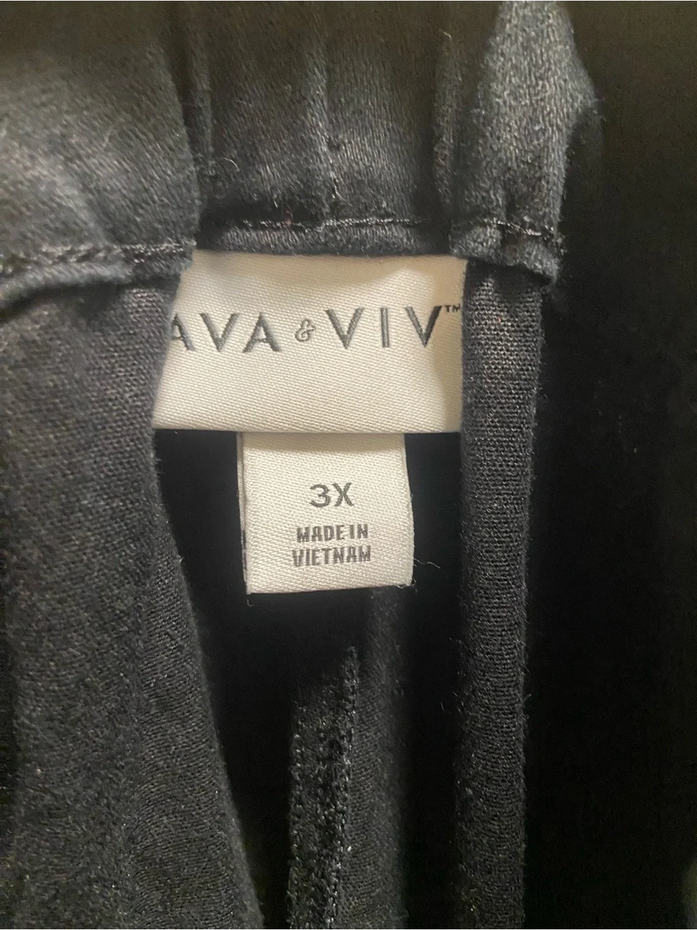 Ava & Viv Black Wide-Leg Elastic-Waist Pants